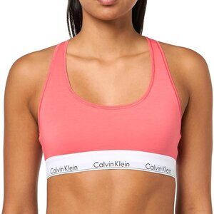 Calvin Klein Women's Modern Cotton Unlined Wireless Bralette Size S Coral F3785